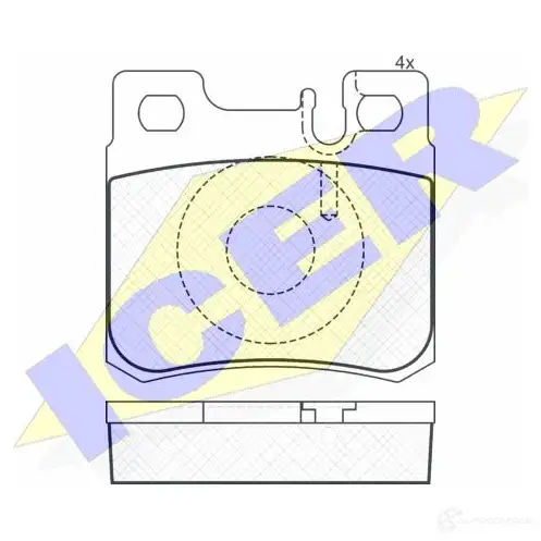Тормозные колодки, комплект ICER 2 1197 D495-7374 1508407 180978