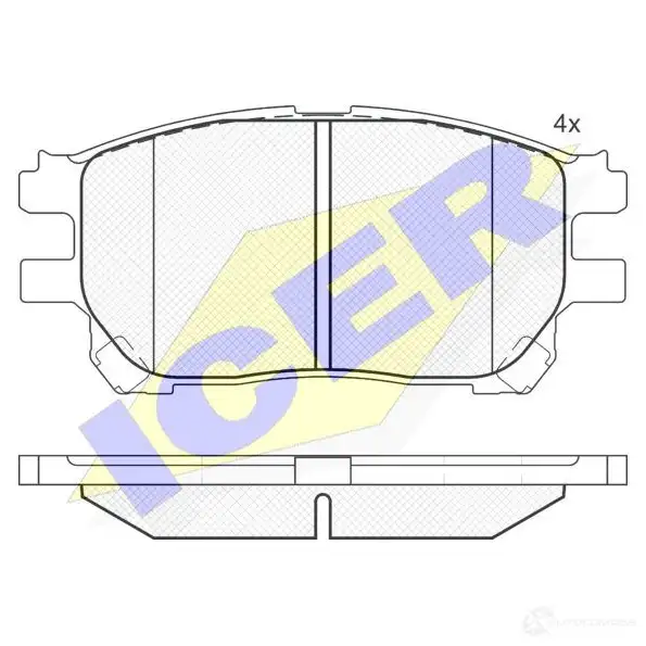 Тормозные колодки, комплект ICER 23 759 9OPCQ 181671 1508962 изображение 0