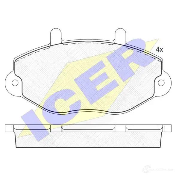 Тормозные колодки, комплект ICER 22JG7Y 2146 9 140897 1507251