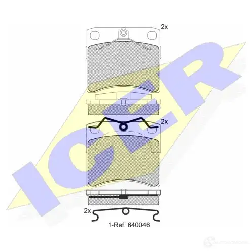 Тормозные колодки, комплект ICER 2065 1 141168 1507335 21634