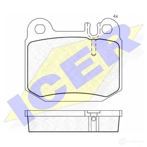 Тормозные колодки, комплект ICER D874-7749 2315 7 1508702 181391