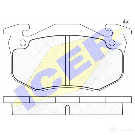 Тормозные колодки, комплект ICER 206 34 HPU0XKZ 1508205 180723204 изображение 0