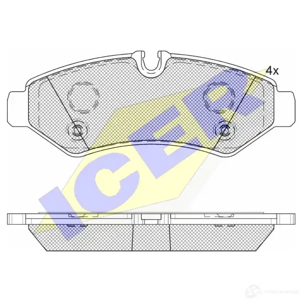 Тормозные колодки, комплект ICER 142350 1437482061 PE1O 4 изображение 0