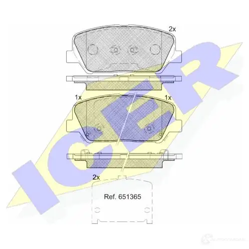 Тормозные колодки, комплект ICER 25726 1509404 182090 2 4915 изображение 0