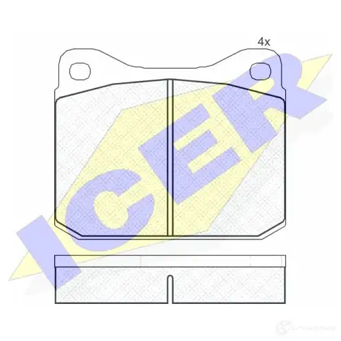Тормозные колодки, комплект ICER 180327 6FCD8Q4 2118 9 1507948