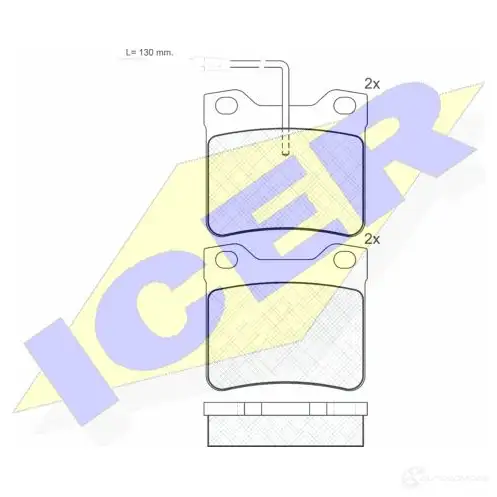Тормозные колодки, комплект ICER 1508274 180787 21279 2127 8 изображение 0