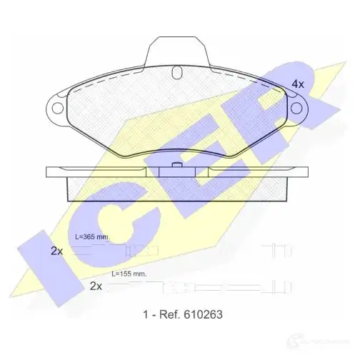 Тормозные колодки, комплект ICER 1508353 23150 180920 2 1631 изображение 0