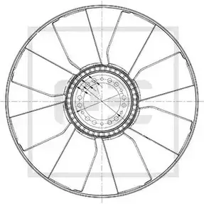 Вентилятор радиатора двигателя PE AUTOMOTIVE 725757 ODFB DSY 030.190-00A 8GEH7 изображение 0