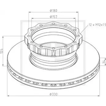 Тормозной диск PE AUTOMOTIVE BS5 301 KV083K 726735 036.131-00A изображение 0