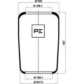 Пневмобаллон PE AUTOMOTIVE 084.022-70A 1F 32 A 729337 1R1D-445-355 изображение 0