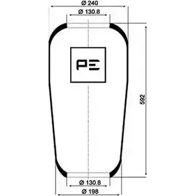 Пневмобаллон PE AUTOMOTIVE 084.056-70A NLSJ2 729413 873 N изображение 0