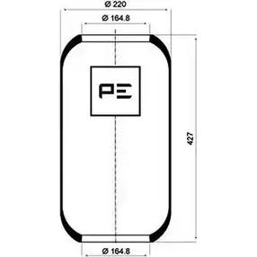 Пневмобаллон PE AUTOMOTIVE 2E 23 729448 084.071-70A 1S 320-30 изображение 0