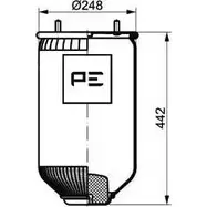 Пневмобаллон PE AUTOMOTIVE 729506 0W19PSP 084.099-71A 4004 N P02 изображение 0