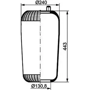 Пневмобаллон PE AUTOMOTIVE 084.107-40A X6S3ZP0 950 7 729537 изображение 0