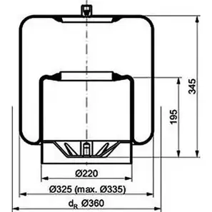 Пневмобаллон PE AUTOMOTIVE E4752OZ 4838 N P21 084.115-14A 729572 изображение 0