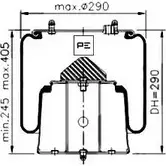 Пневмобаллон PE AUTOMOTIVE 1df 20 a-4 729795 084.296-71A 1R 11-832 изображение 0