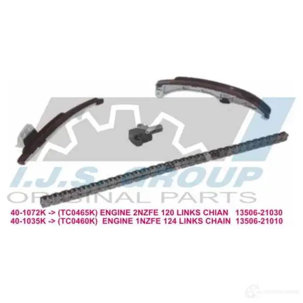 Комплект цепи ГРМ IJS GROUP 4 YR8ETW 4282471 40-1035K изображение 0
