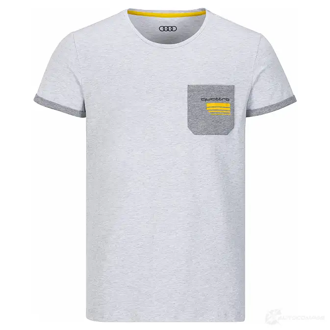 Мужская футболка quattro, серая VAG LCM W01 1438170450 3132000705 изображение 0