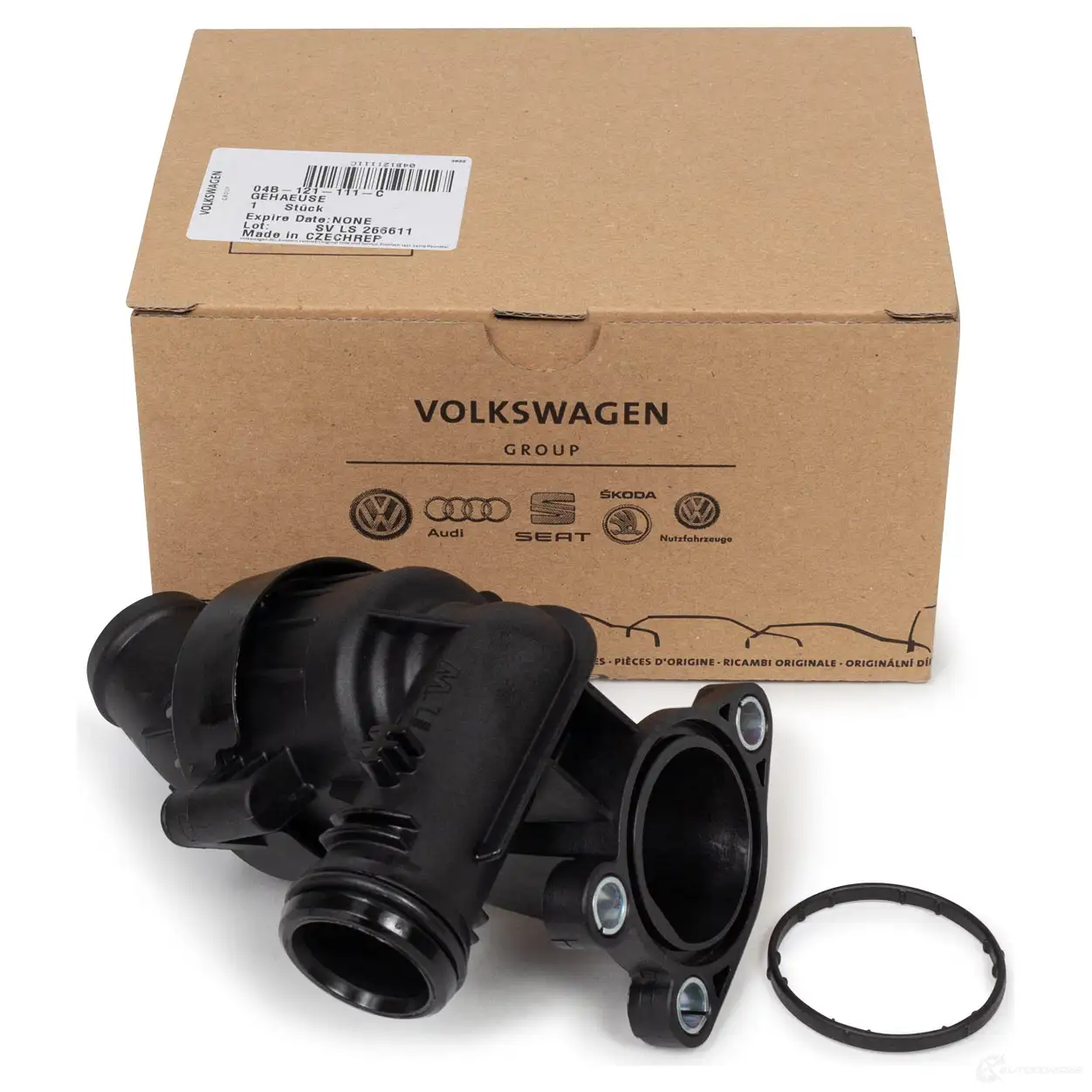 Оригинальный термостат с корпусом Polo 6C A1 Ibiza 4 1,4 TDI VAG 04B121111C F38FT I0 34697281 - Изображение 1