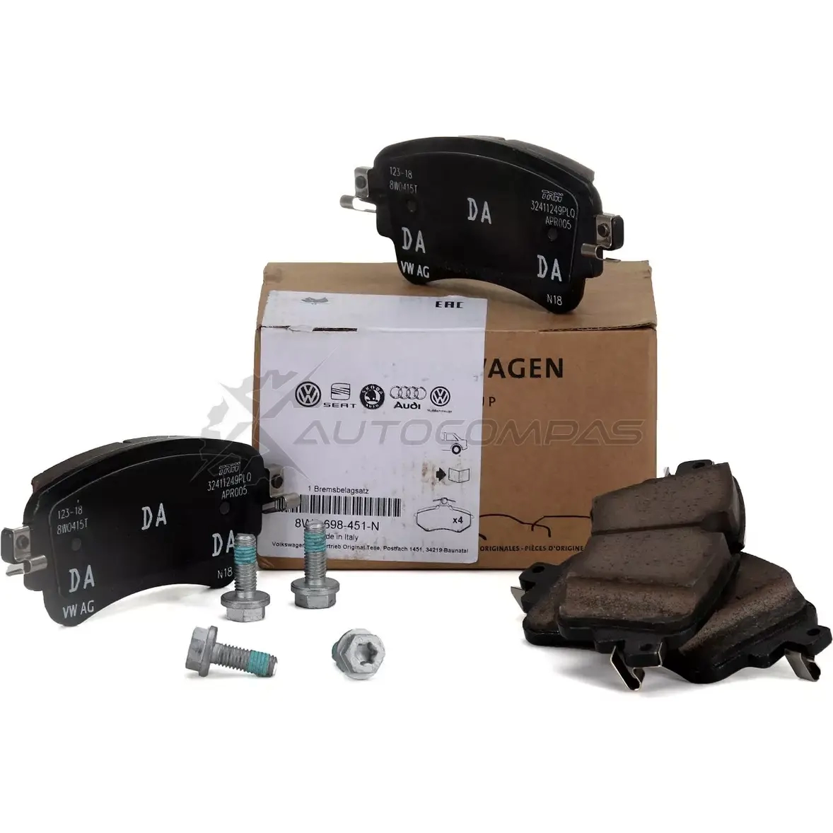 Оригинальные задние тормозные колодки A4 (8W B9) PR-1KJ VAG 1439857533 8W0698451BE LS MQ8I изображение 0