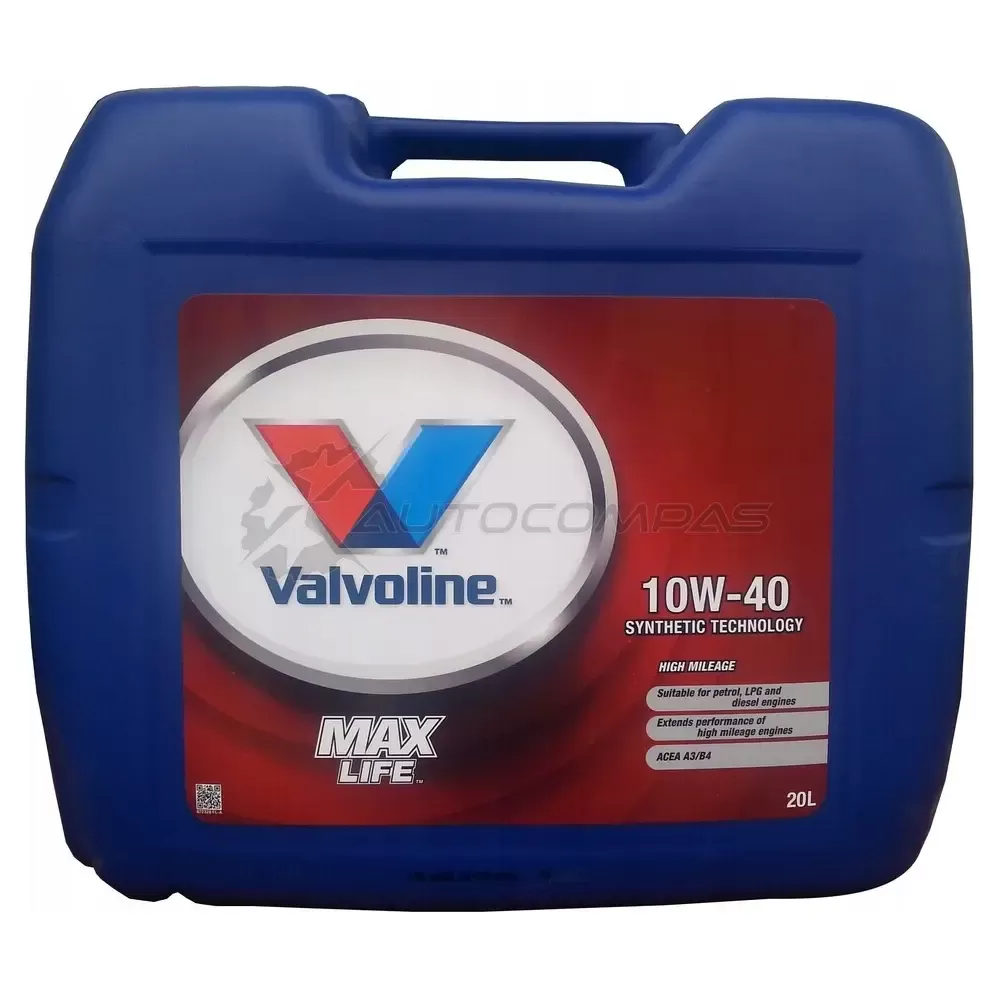 Моторное масло синтетическое MaxLife Motor Oil SAE 10W-40- 20 л VALVOLINE NW0 FPB 1441174239 872328 изображение 0