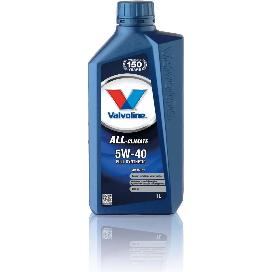 Моторное масло синтетическое ValvolineAll-Climate Motor Oil Diesel C3 SAE 5W-40- 1 л VALVOLINE 872278 1437856830 722XV Y