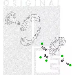 Крепление тормозных колодок PE AUTOMOTIVE 2VD8 ED 2313-01494-0254-01 O5NXMN 764735