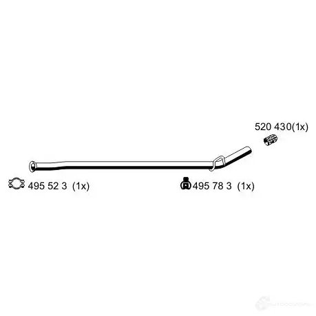 Выхлопная труба глушителя VEGAZ 1437872672 rr271erns XKKX 8 изображение 0