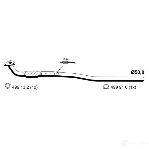 Выхлопная труба глушителя VEGAZ PBC4N Y 1437878297 or303erns изображение 0