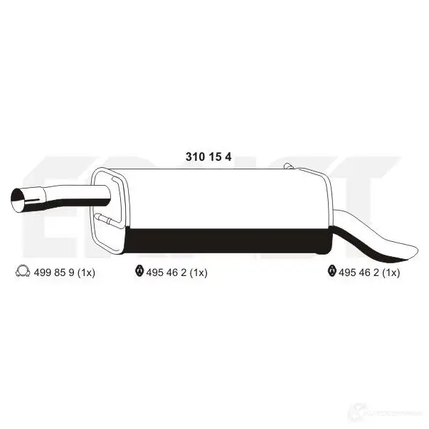 Задний глушитель VEGAZ 1439110244 fs625erns 3BI8 0