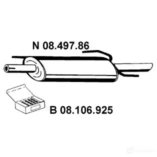 Задний глушитель VEGAZ 1439110531 os461eber G9 O8M