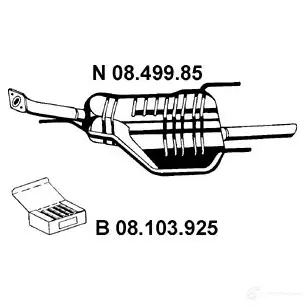 Задний глушитель VEGAZ 1437855023 V EOXSU os424ebern изображение 0