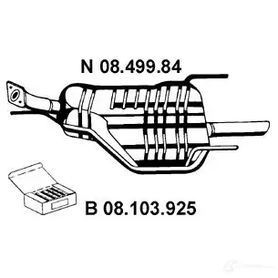 Задний глушитель VEGAZ 2Y9 6SIR 1437855015 os423ebern