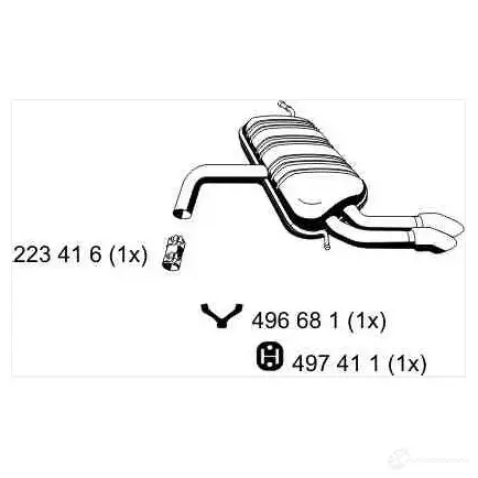 Задний глушитель VEGAZ 1439110825 as279ebern ZN JY03Z