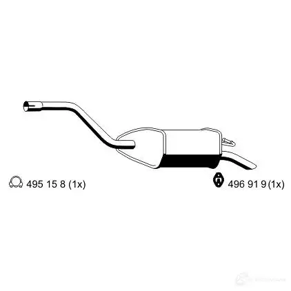 Задний глушитель VEGAZ 1437843588 R9 LEV fs548erns