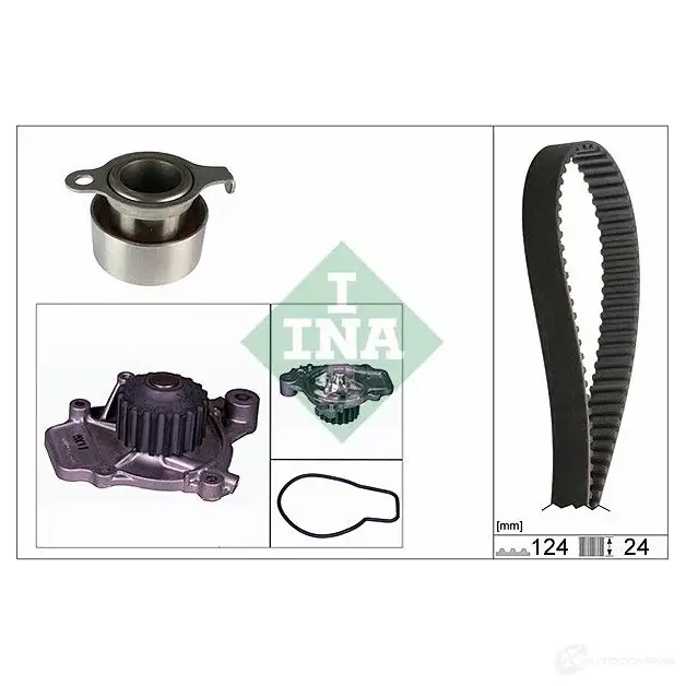 Комплект ремня грм с водяным насосом INA 530031230 4014870149093 1780149 0I4M CV