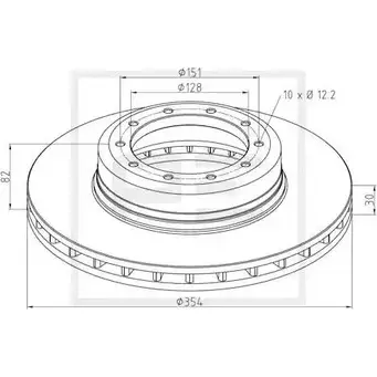 Тормозной диск PE AUTOMOTIVE 256.014-00A 784955 RI KB4QX 4FL7LKZ изображение 0