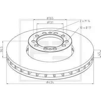 Тормозной диск PE AUTOMOTIVE 64PGDTF TC KCA1I 256.028-00A 784962