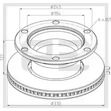 Тормозной диск PE AUTOMOTIVE 256.056-00A WN45IEN HQ H1SF 784972 изображение 0