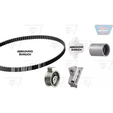 Водяной насос, помпа + комплект зубчатого ремня OPTIBELT KT 1235 W1 WP1001 787827 KT123 5 изображение 0