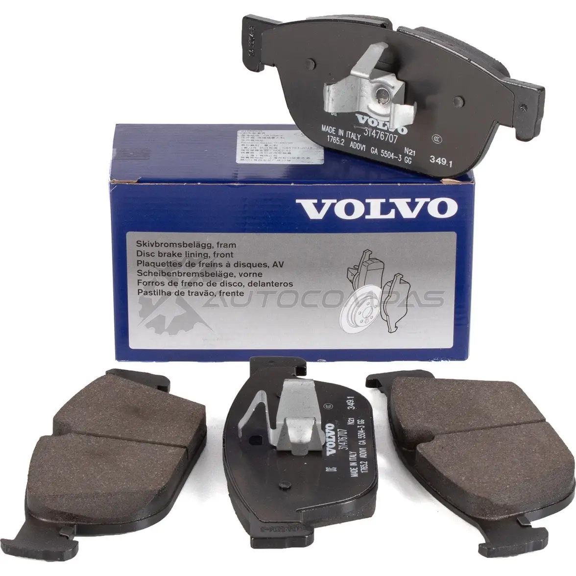 Оригинальные передние тормозные колодки S60 3 V60 2 V90 2 XC60 2 XC90 2 VOLVO 24958370 31499905 YHP3 ZJ - Изображение 1