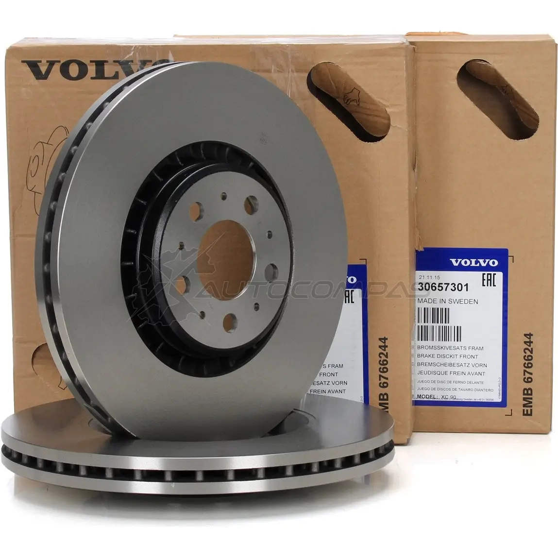 Оригинальный передний Тормозной диск XC90 I (275) 18 дюймов VOLVO 21659276 E WBC85 30657301 изображение 0