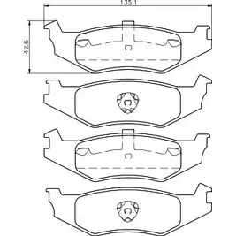 Тормозные колодки дисковые, комплект MINTEX F1YDJWI 730 3D415 830273 MDB2306