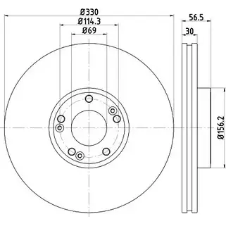 Тормозной диск MINTEX 98200 2736 832579 MDC2674 98200 2736 0 1 изображение 0