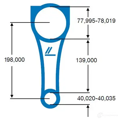 Шатун IPSA BILPL CP 1971125 co000600