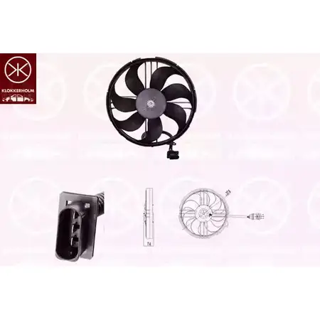 Вентилятор радиатора двигателя KLOKKERHOLM 95042602 861512 E2NOWYM UBIS3W F изображение 0
