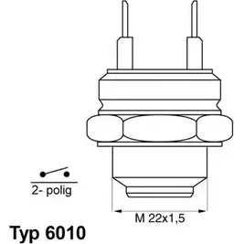 Датчик вентилятора радиатора WAHLER 6 A5G4 6010.75D 4029783005077 865592