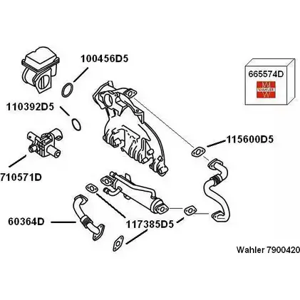 Рециркуляция отработанных газов WAHLER D2GW 6RO 7900420 865749