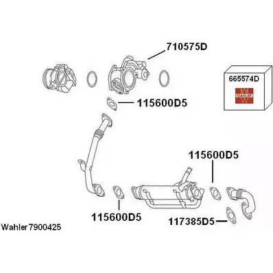 Рециркуляция отработанных газов WAHLER 865754 ECJ WUDF 7900425