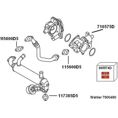 Рециркуляция отработанных газов WAHLER 865769 QYM E0 7900490